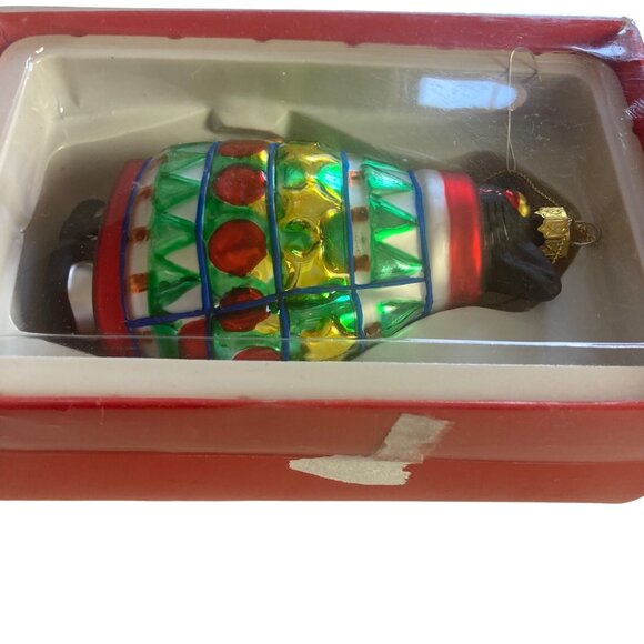 Vintage Kurt Adler Linnea Riley Glass Cat in Ugly Christmas Sweater Ornament - Picture 6 of 11